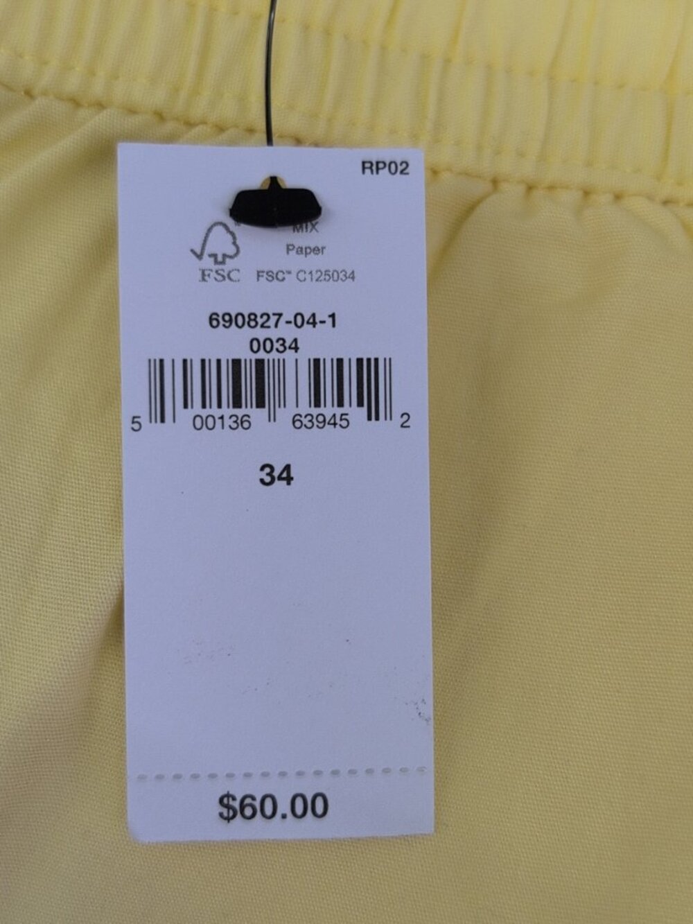 Banana Republic 5" Summerweight Men's Chino Shorts Size 34 Soft Yellow - Picture 10 of 11